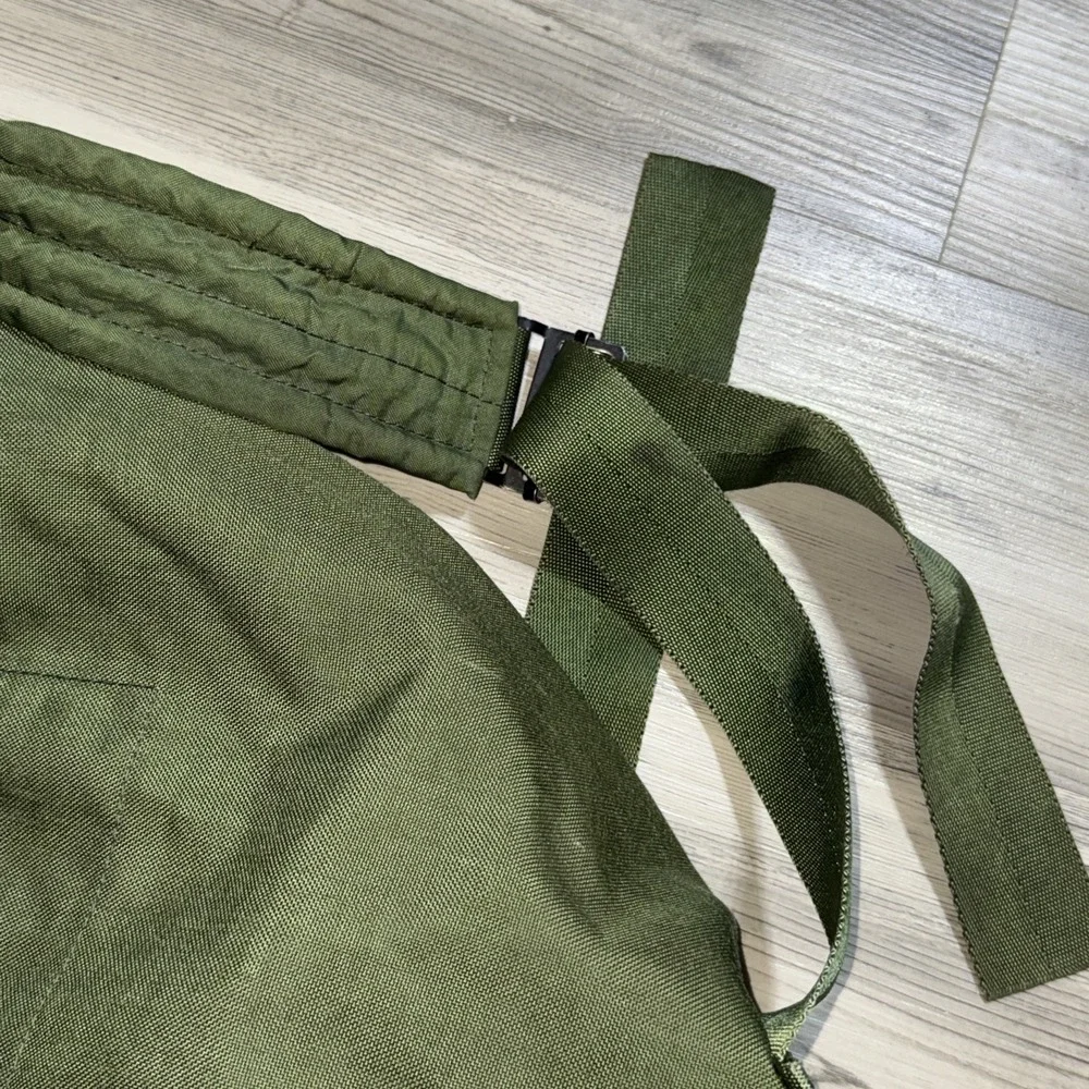 Vtg Military‎ Duffle Bag Rucksack Green Nylon Heavy Duty Army Issued Grunge WORN
